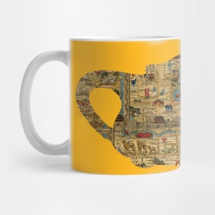 China Teapot cut from Beijing tourist map from 1936 Mug